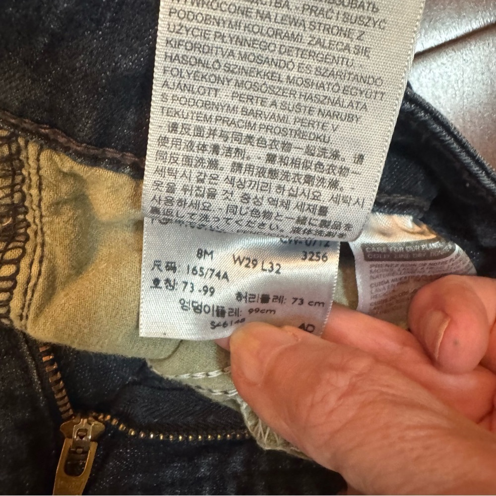 Levi's Women's High Rise Dark Charcoal Blue Jeans W29 L32 Jeans 4 Boots - Picture 7 of 7